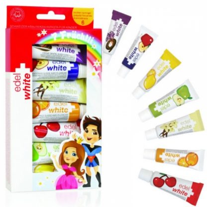 Dentifrici per bambini con 7 Frutti diversi Edel&White®