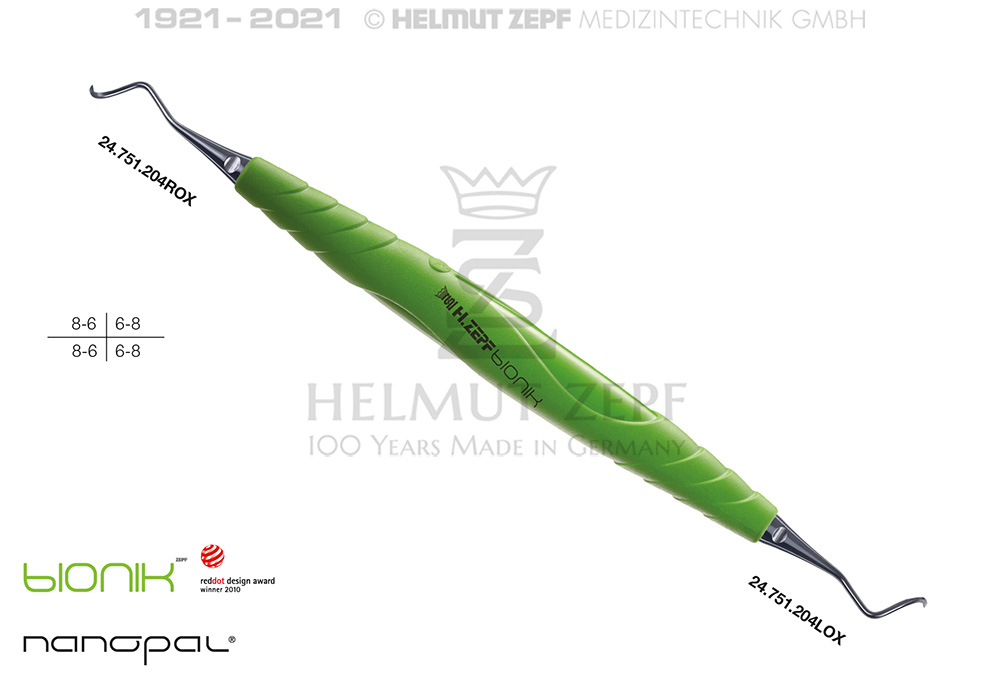 Scaler #204 S in Nanopal®M5 con manico Bionik 24.208.04SOX Helmut Zepf