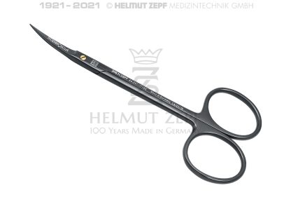 Forbici Chirurgiche Iris Supercut punta curva in Onyx 46.051.11 TISC Helmut Zepf