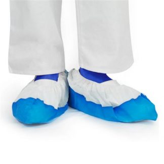 copriscarpe bianco blu