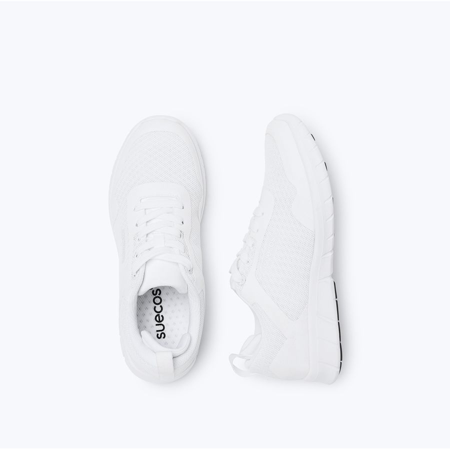 Stabil Sneakers bianca calzature comode, pianta larga
