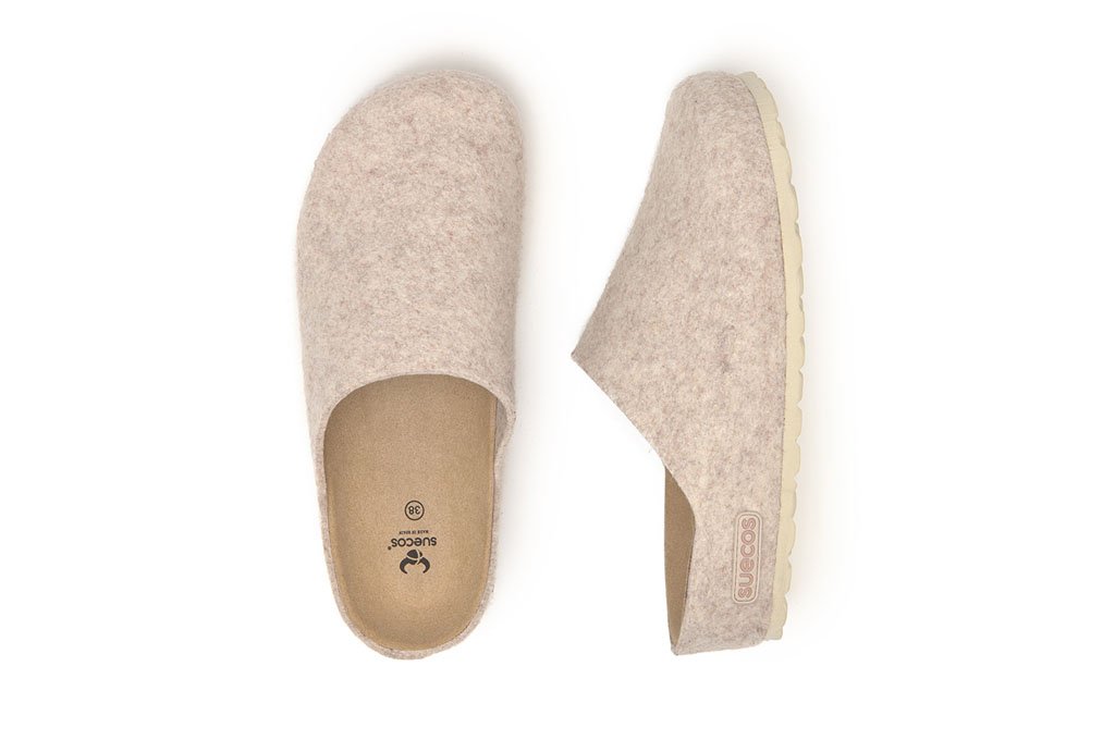Hem Wedge ultraleggere pantofole di Suecos® colore beige