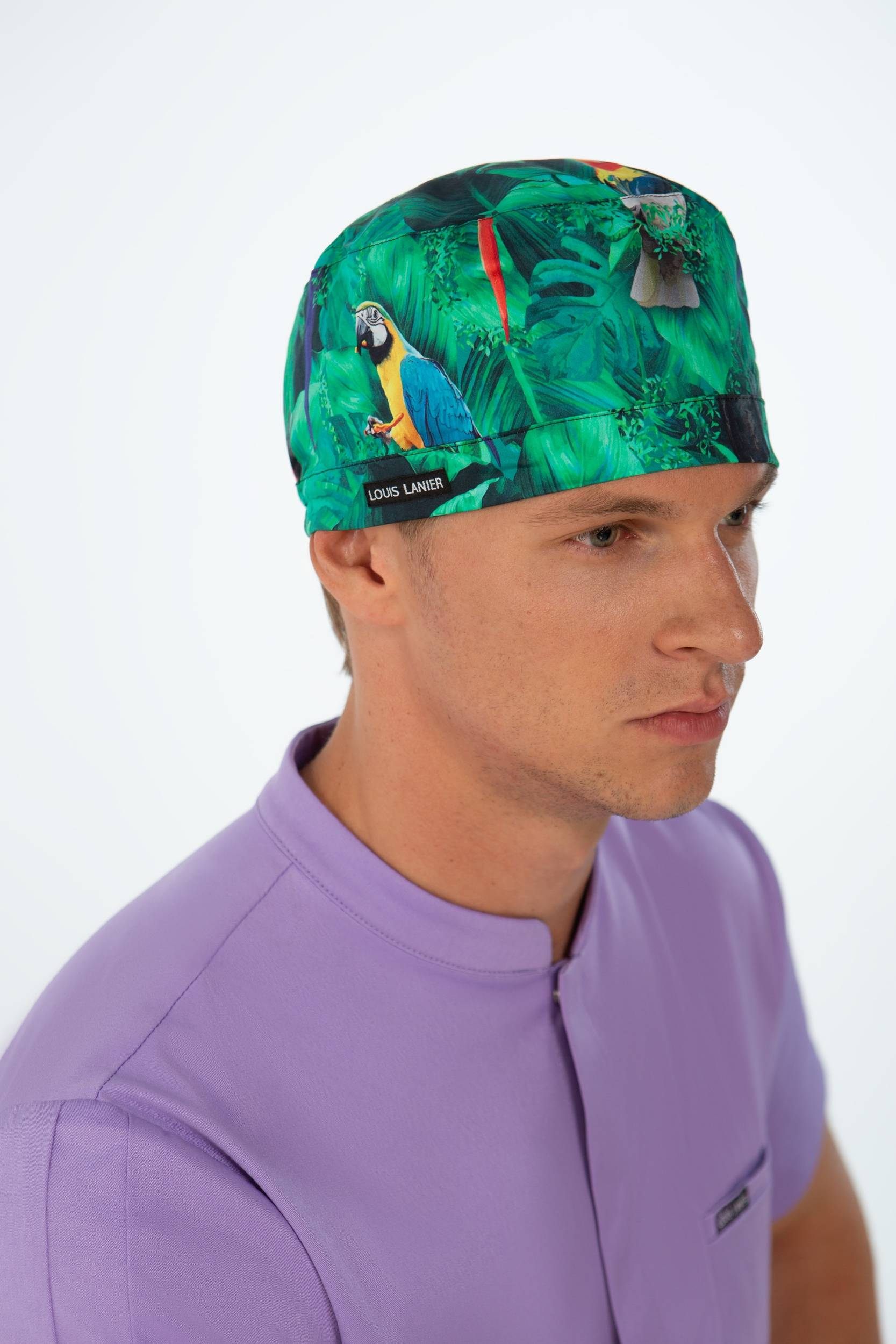Parrot Jungle bandana unisex in tessuto di nuova generazione di Louis Lanier