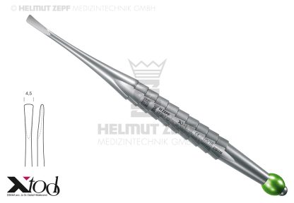 Luxator 17.007.02 X-Tool 4.5mm strumento per lussazione dei molari superiori punta dritta Helmut Zepf