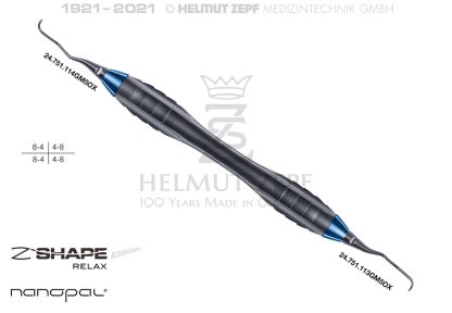 Curette Gracey M5 13/14 in Nanopal, Manico Z-Shape 24.227.13GM5OX Helmut Zepf