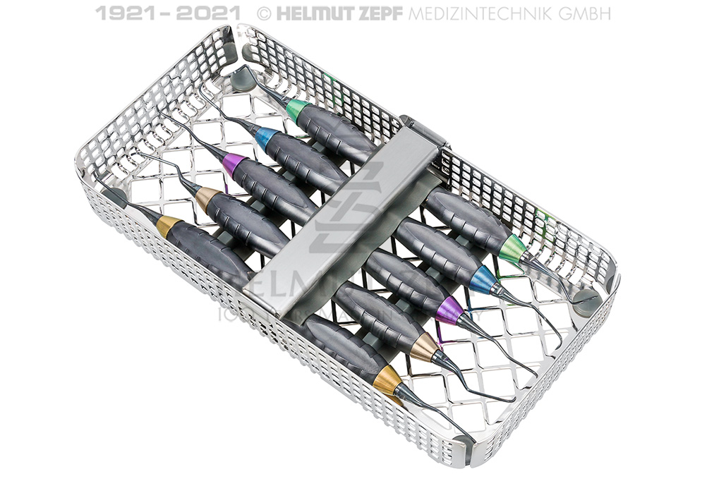 Set di Curette Gracey M5 in Nanopal, Manico Z-Shape 24.989.55OX Helmut Zepf senza affilare