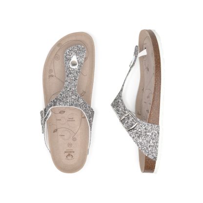 Viky Reflex Infradito Silver Glitter