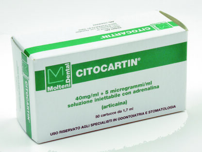 CITOCARTIN VERDE CON ADRENALINA 5mcg/m - 50 x 1,7 MOLTENI
