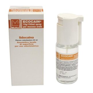 ECOCAINE spray 10% a base di lidocaina cloridrato - Flacone da 100 ml. MOLTENI