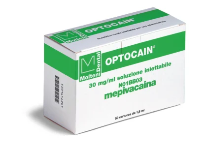 OPTOCAIN 2% mepivacaina cloridrato senza adrenalina 30 mg/ml - 50x1,8 MOLTENI
