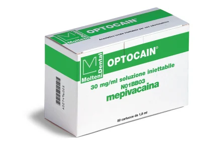 OPTOCAIN 2% mepivacaina cloridrato senza adrenalina 30 mg/ml - 50x1,8 MOLTENI